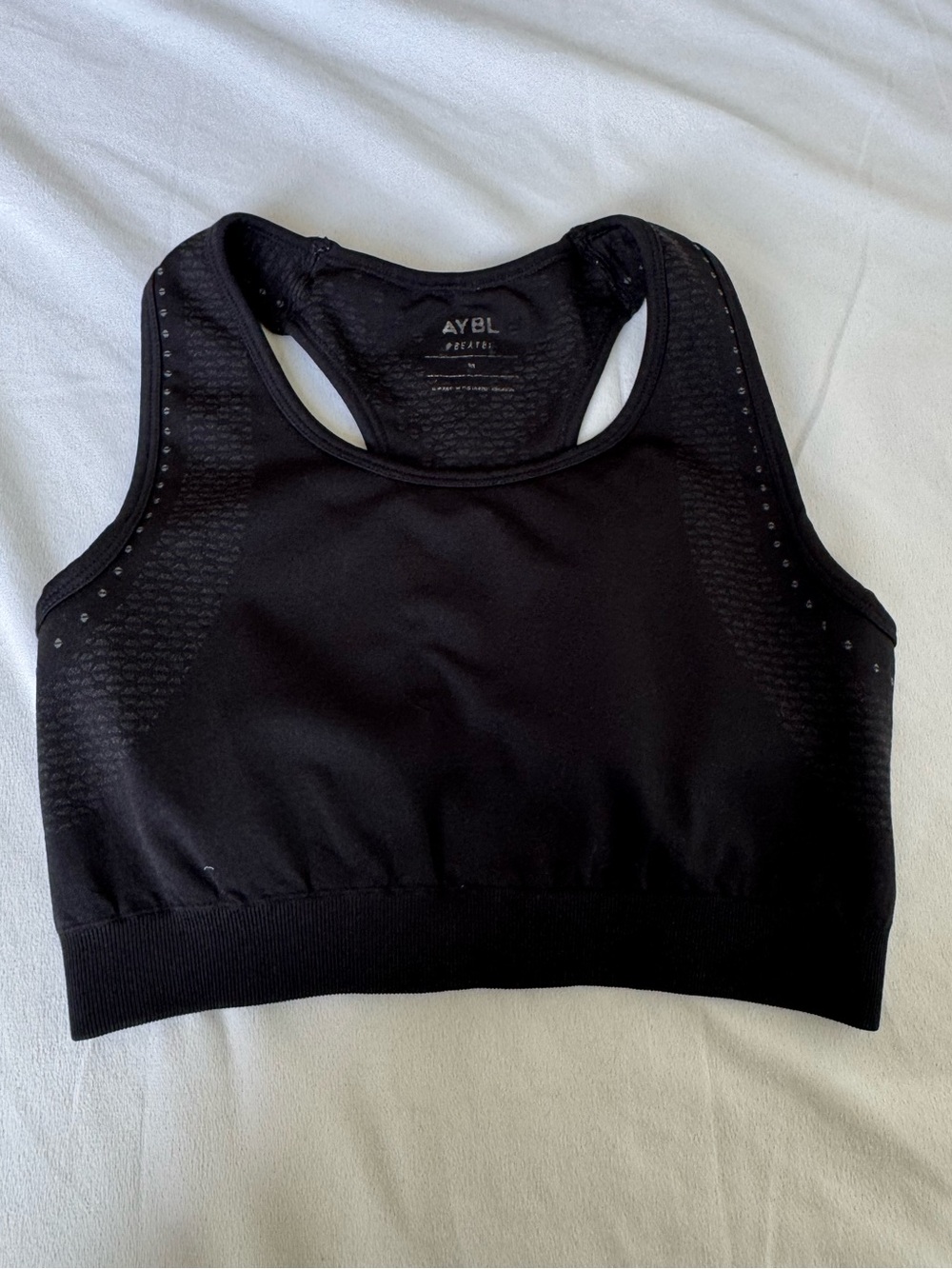 AYBL sports bra medium seamless construction dotted ventilation medium support